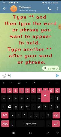How to Type Bold Text on Telegram on Android: 6 Steps .